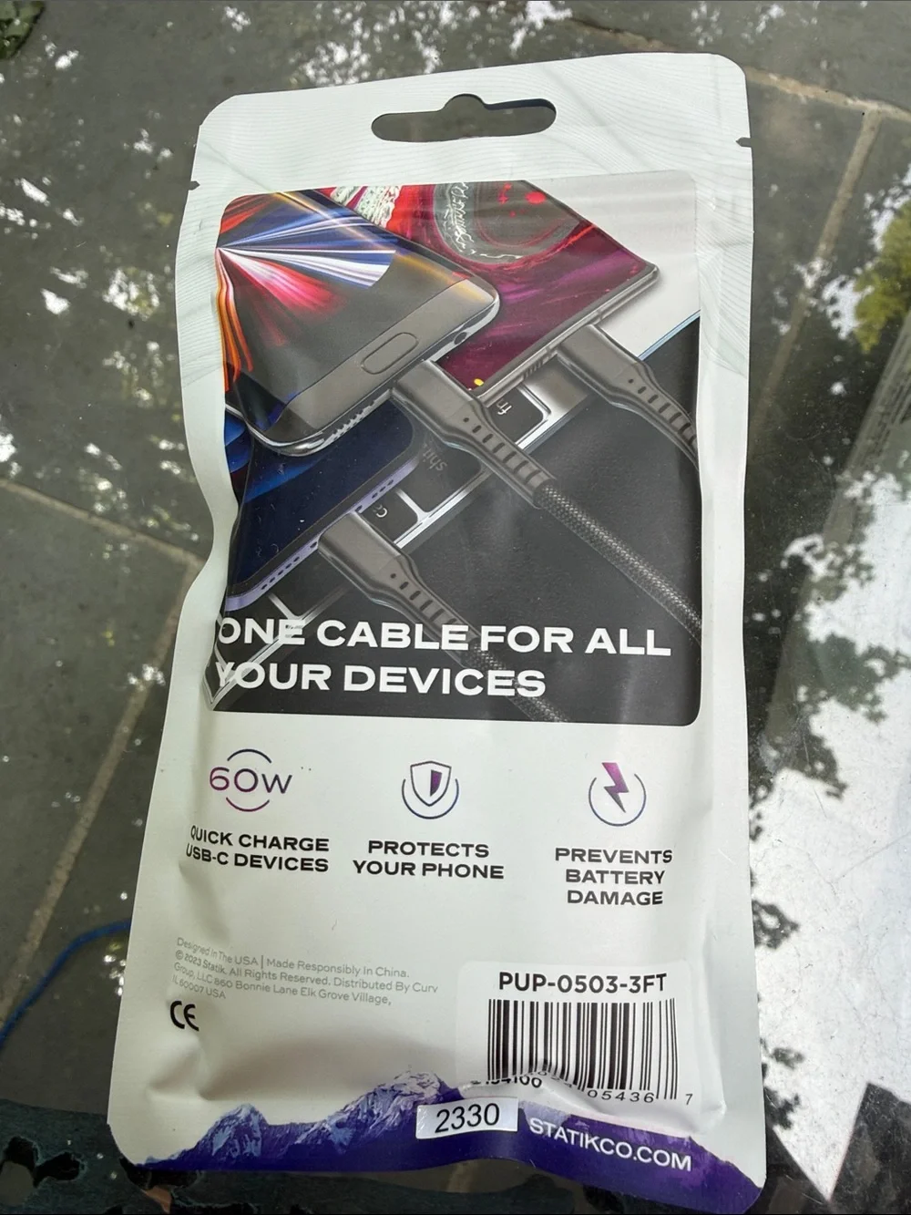 Black Omnicable Universal Charge Cable - 39ft (1.2m)